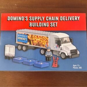 New 2024 Dominos Pizza Supply Chain Delivery Building Set Truck Brick